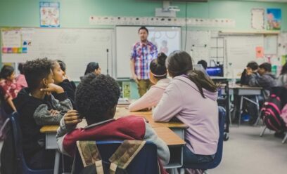 Children in a school classroom